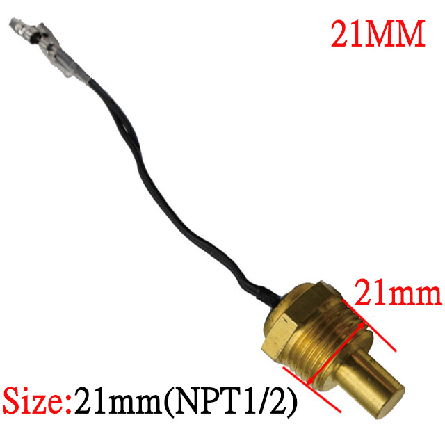 12V 24V coche camión Digital Sensor de temperatura del agua NPT1/8 50K cabeza 10mm 12mm 14mm 16mm 18mm 20mm 22mm 17mm 18mm 21mm temperatura del agua del remitente: Marrón