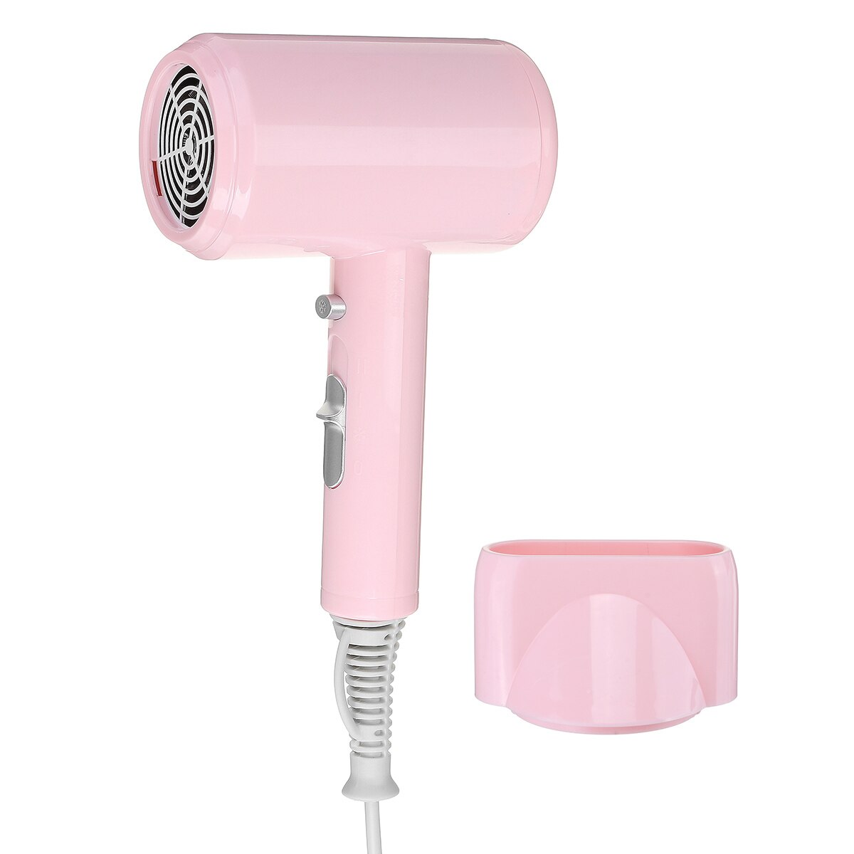 Mini secador de pelo portátil de 3000W, secador de pelo iónico de salón, secador de pelo, máquina de protección de temperatura de Viaje + difusor: Rosa