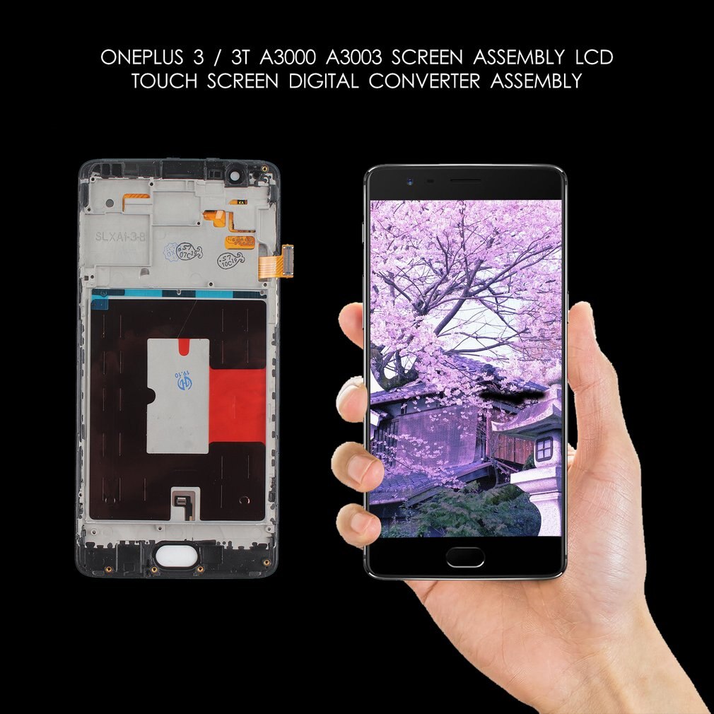 Voor Oneplus 3/3T A3000 A3003/5 A5000/Een A0001 Lcd Touch Screen Digitizer Vergadering + Frame Vervanging Screen Onderdelen