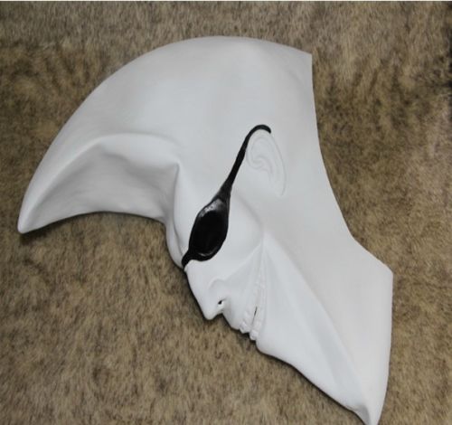 White Funny Moon Man Women Full Head Latex Mask Darth Maul Face Halloween Costume Ball Cosplay Party Mask Ball Masquerade Mask