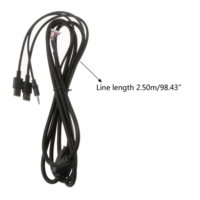 Durable Nylon Braided Line USB Mechanical Keyboard Cable Replacement Wire for razer BlackWidow Chroma V2 Mechanical Keyboard