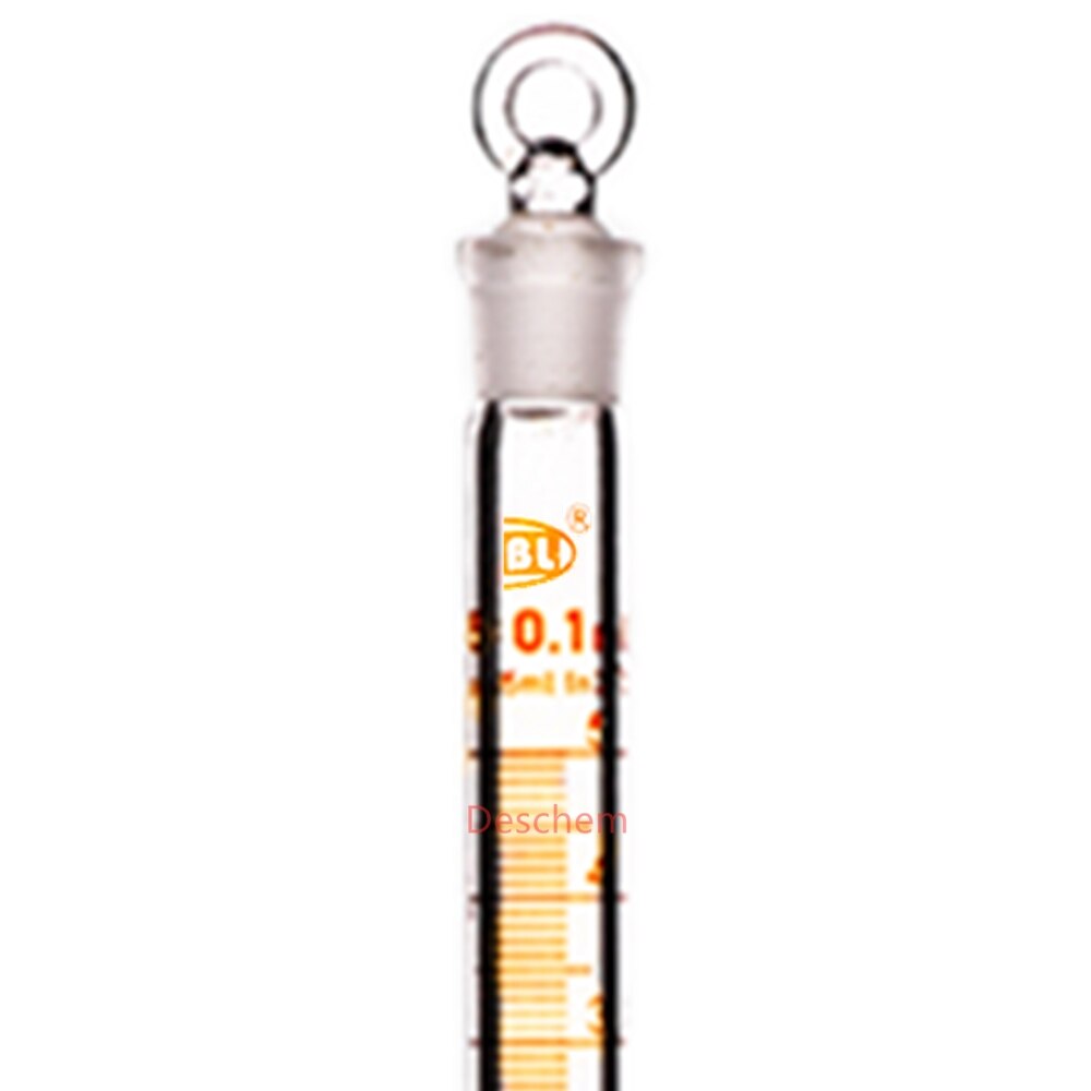 5ml Glass Measuring cylinder W/spout Ground Joint Stopper