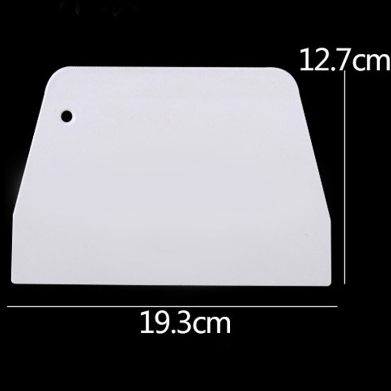 Plastic Dough Scraper for Bread Making & Cake Decorating Pastry Tools Plane regiment Shave cream Bake plastic scratchers: trapezoidal-19.3cm