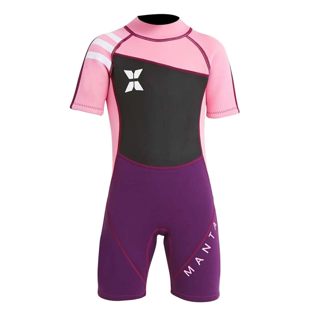 Kinderen Korte Mouwen Wetsuit 2.5Mm Upf50 + Jas Shorty Fullsuit Surfen