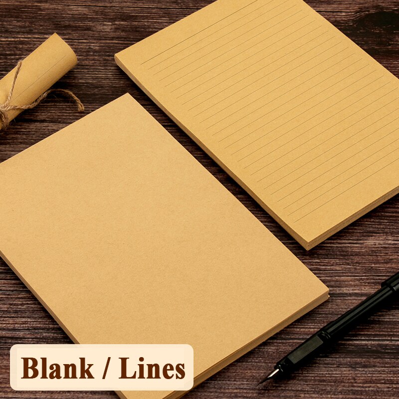 50 100 sheets A4/B5/A5 Vintage Kraft paper Writing Letter Stationery Romantic Note craft Paper painting packaging paper