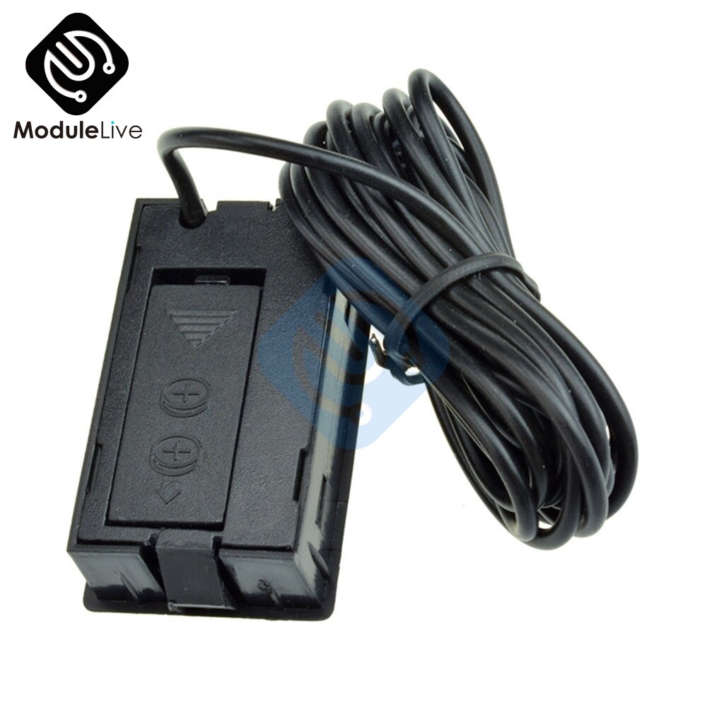 T110 digitale thermometer temperatuurmeter met 2m sondes led digitale thermometer temperatuursensor meter detector tester 5v 12v