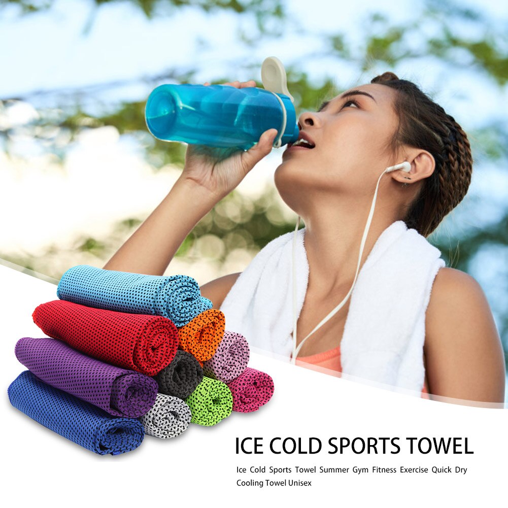 Ice Cold Sports Towel Summer Gym Outdoor Fitness Exercise Quick Dry Cooling Towel for Men Women Unisex