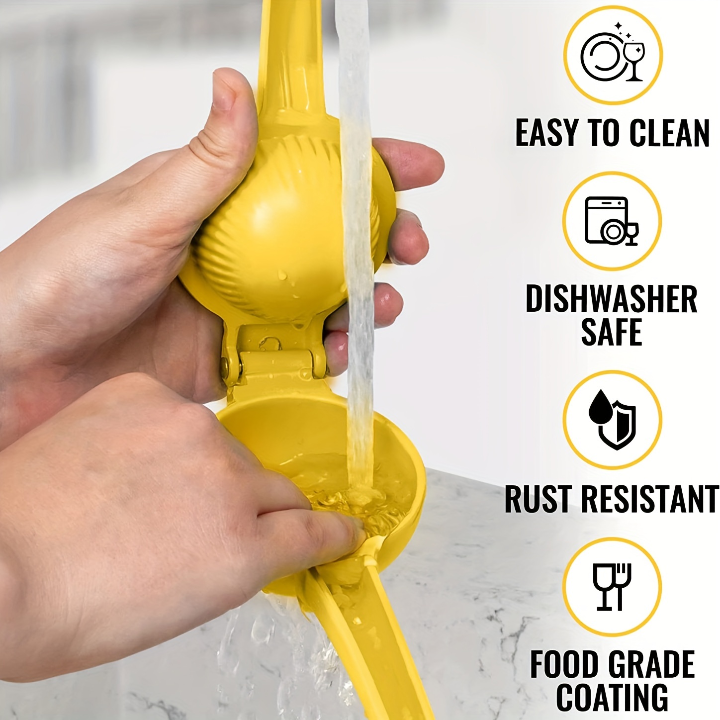 1pc Premium Metal Lemon Squeezer, Citrus Juicer, Manual Press For Extracting The Most Juice Possible