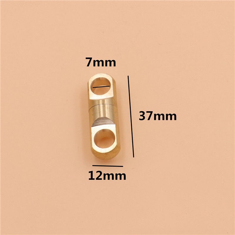 2Pcs Solid Brass Swivel Eye Rotating Connector for Keychain Round Circle Key Ring: 12mm diameter