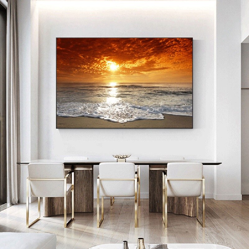 Sunsets Natural Sea Beach Landscape Posters And Pr... – Grandado