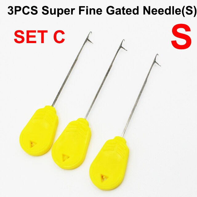 Outils de pêche, 3 pièces, aiguilles de gréement avec hameçon Crochet, bobine de forage pour appâts de pêche, 3 pièces: 3PCS-Set C