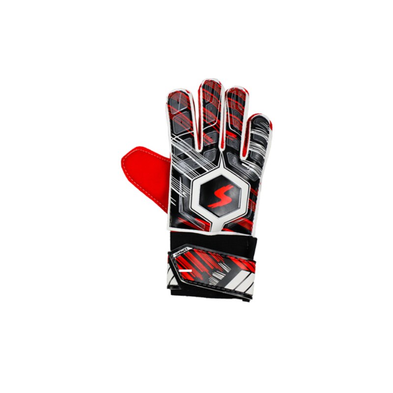 Soccer Goalkeeper Adult Football Gloves Anti Skid and Wear Resistant Latex Gloves: Red / 6