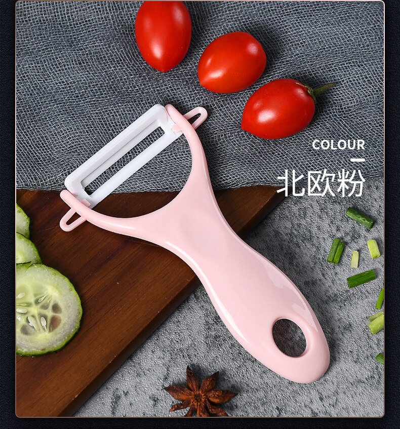 Planeur de Melon en céramique, éplucheur, coupe-Julienne, outils de cuisine multi-pelures, accessoires de cuisine, ensembles de gadgets 1 pièces: Rose