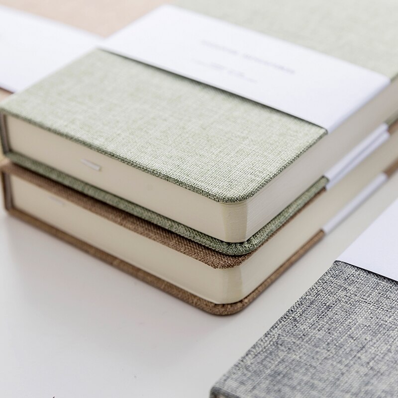 Cuaderno de con cubierta de tela Simple de 32K, cuaderno bonito en blanco para viajeros