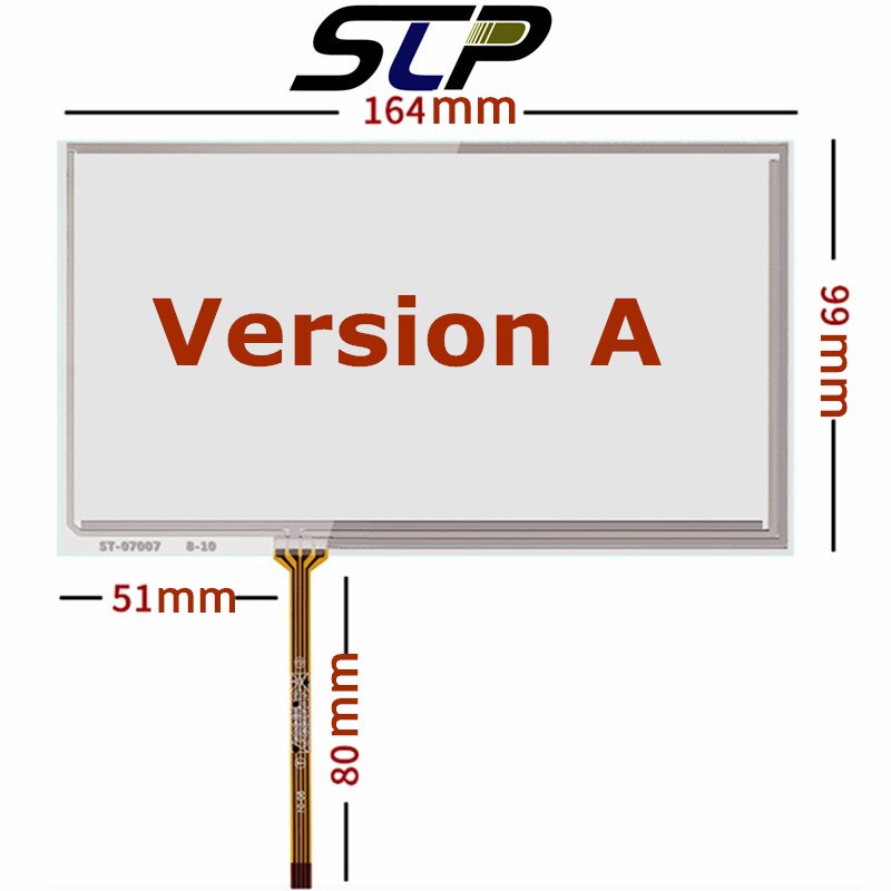 10 Stuks 7 "Inch Touchscreen Voor HSD070IDW1-D00 A20 A21 Industriële Weerstand Handgeschreven Touch Panel Glas Digitizer 164Mm * 99Mm: 10 Pcs Version A