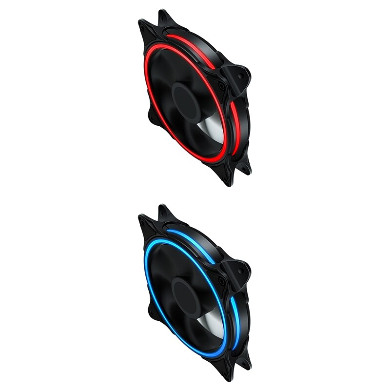 Universal Cooler Three-aperture Computer Desktop Chassis Fan 12cm Silent Fan 12V Power Supply Cooling Fan Partner Led Fans