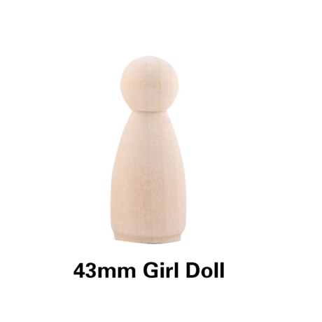 Baby Toys 10pcs Peg Dolls Maple Wood Wedding Dolls Home Decor Diy Nature Wooden Dolls Montessori Toy Baby Products 35/43/55/65mm: 43mm Girls