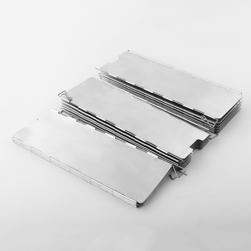 Draagbare Oven Wind Deflector Aluminium Opvouwbare Camping Gasfornuis Voorruit Platen Met Pin Opbergtas