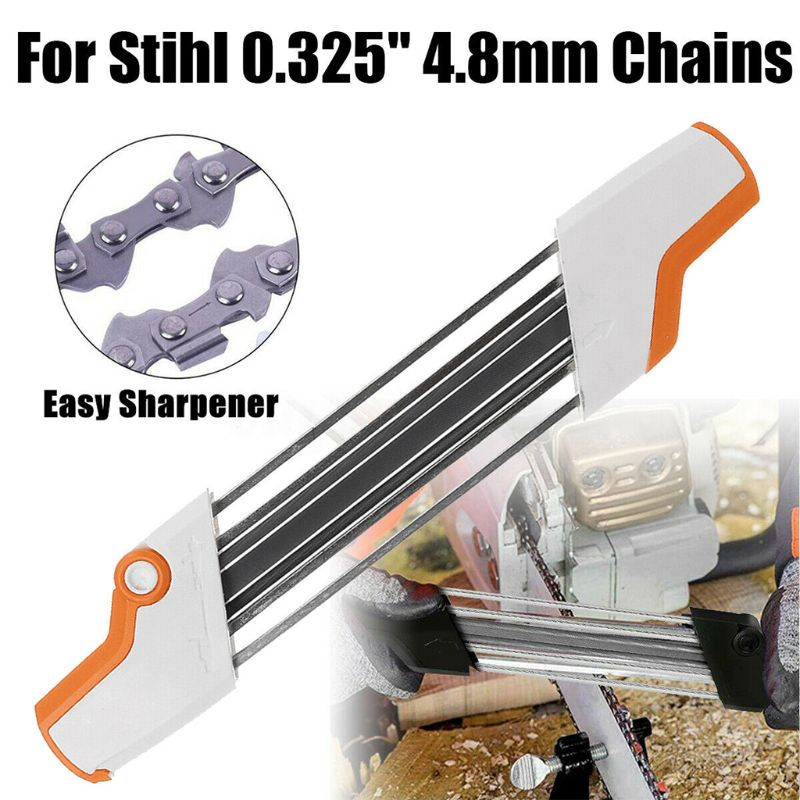2 IN 1 Metal Easy Chainsaw Chain File Sharpener 4.8mm