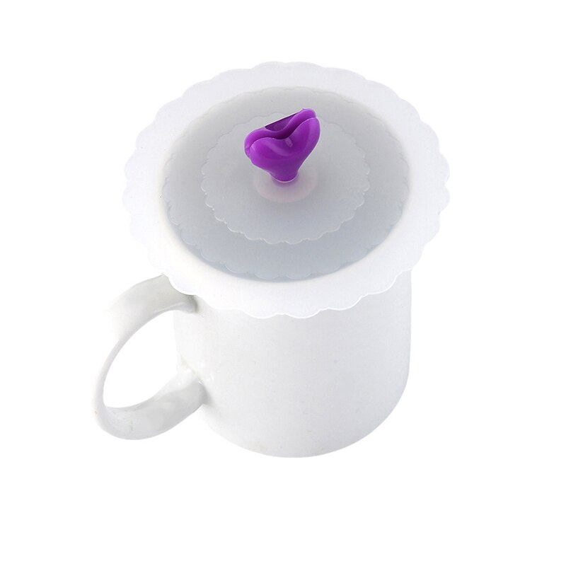 Couvercle de tasse en Silicone | En dentelle à motif de tasse, couvercle de bouteille, accessoires de cuisine pour le bureau à domicile, couvercles de tasses portables, perle offre spéciale 1 pièce: 8