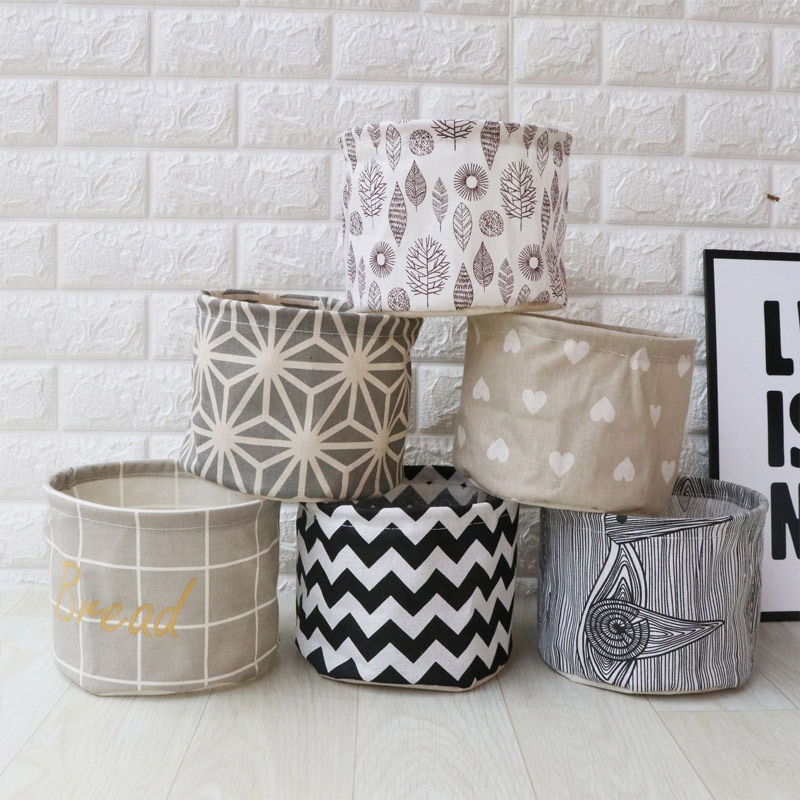 Toy cartoon small storage bucket dirty clothes debris storage basket foldable