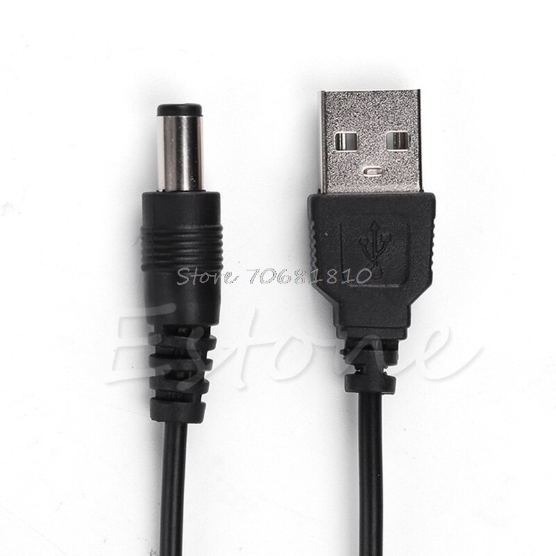 USB Auf DC 5,5/2,1 Mm Kabel - 25 Cm, Rechtwinklig, Für 5V Netzteile