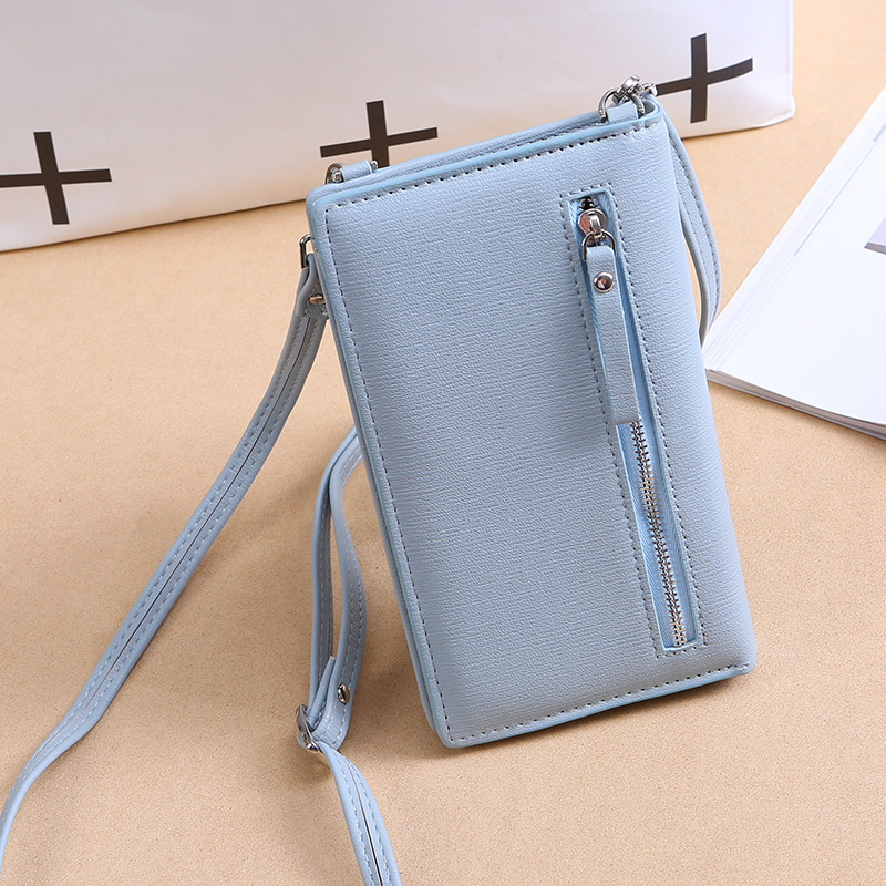nouvelles femmes portefeuille décontracté téléphone portable portefeuille grand porte-cartes portefeuille sac à main sac à main pochette messager bretelles sac