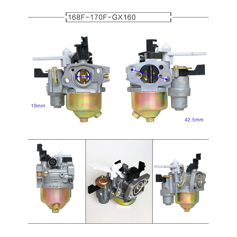 thumbnail image 2 of GX160 GX200 Carburetor For Huayi Generator 163CC 196CC 5.5HP 6.5HP 168F Engine 2 of 2