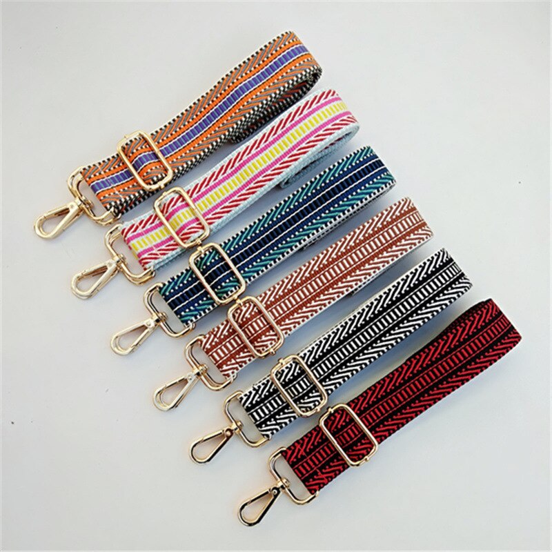 HJKL Colored Belt Bags Accessories for Women Rainbow Adjustable bag Shoulder Hanger Handbag Straps Decorative Handle