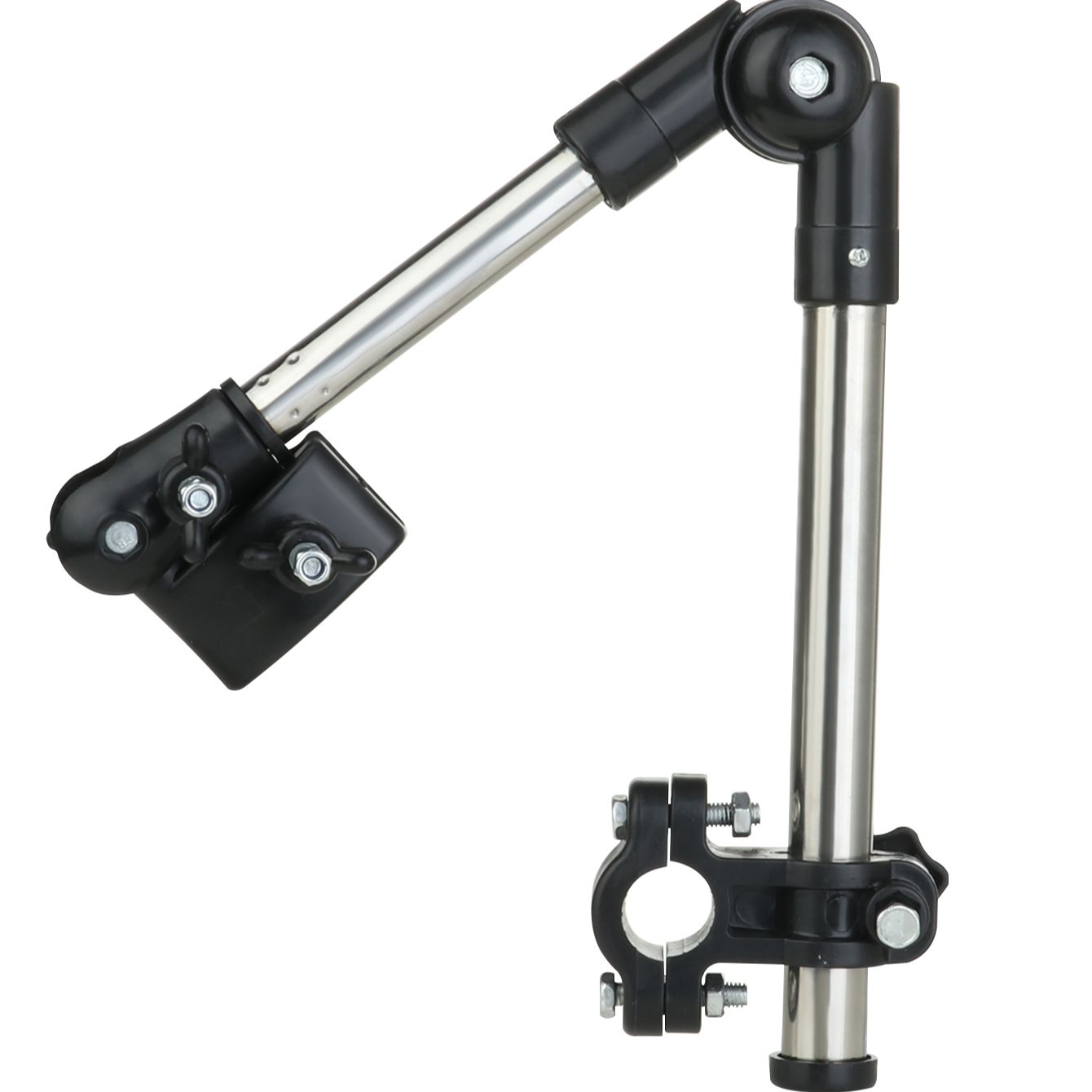 Wheelchair bicycle stroller swivel umbrella plug stroller holder any angle stainless steel umbrella holder rain gear tool: Default Title