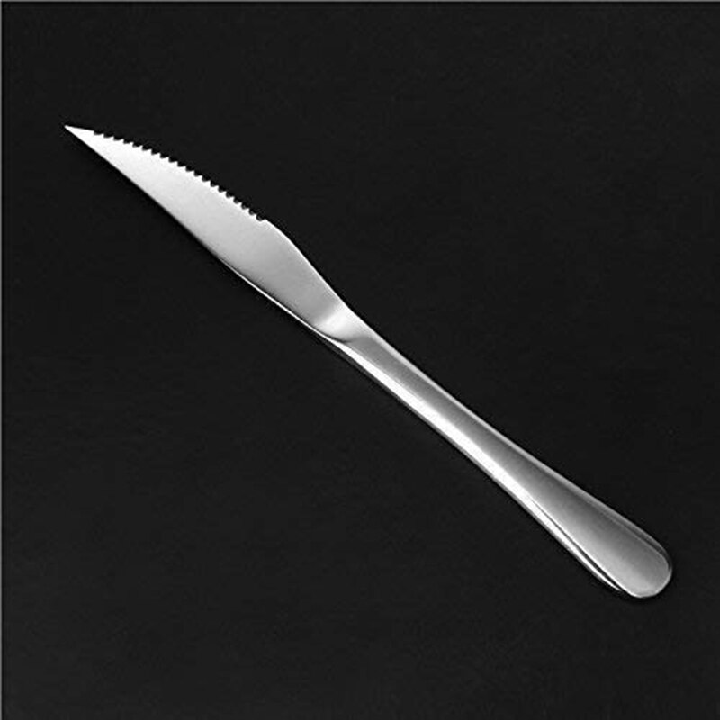 Chef with Heavy-Duty Stainless Steel Dinner-Tipped Steak Knife 8 Pieces Perfect for Commercial Kitchen-Grill Wedding - Dinner -