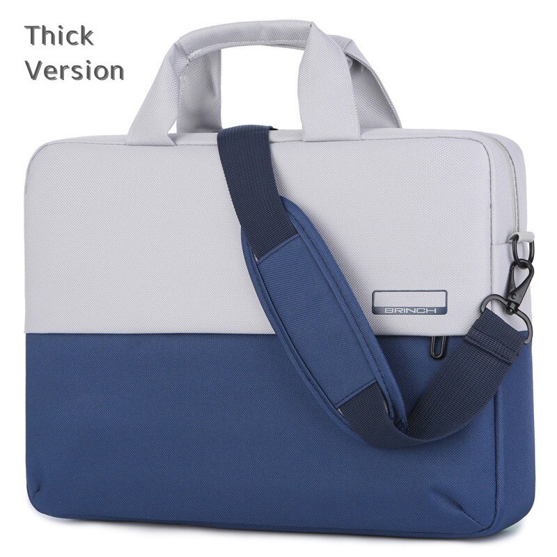 Waterproof Casual Thicken Laptop Bags for Macbook air pro 13 14 15 15.6 inch Strap Handbag Shoulder Portable Tablet Computer Bag: blue / 14 inch