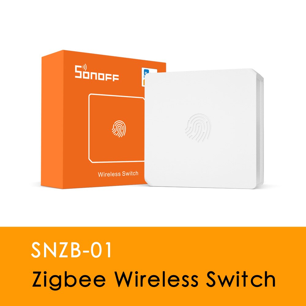 SONOFF SNZB 01 bezprzewodowy przełącznik Zigbee praca z Sonoff Zigbee most Centrum aplikacja eWeLink, Zigbee inteligentne bezpieczeństwo w domu zestaw: Default Title