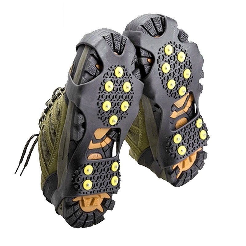 outdoor Mountain Climbing 10 Tooth Crampons Non-slip Shoe Covers Mountaineering Ice Snow Gripper Overshoes Spike Grips Cleats