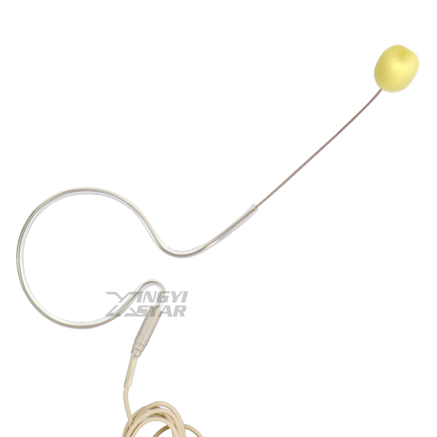 Skin Color Mini XLR 4 Pin TA4F Wired Single Earhook Condenser Headset Microphone For Shure Wireless System BodyPack Transmitter