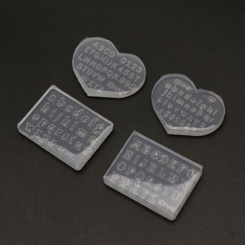 2Pcs 3mm Small Numbers Letters Mold Resin Message Fillings Making Jewelry Making