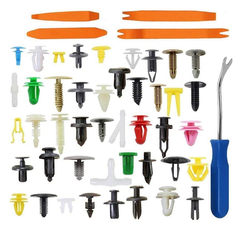 440 stuks auto bevestigingsclips bumperclips deurpaneel spatbordvoering houder kunststof drukpen klinknagel set schroefclips met: Default Title