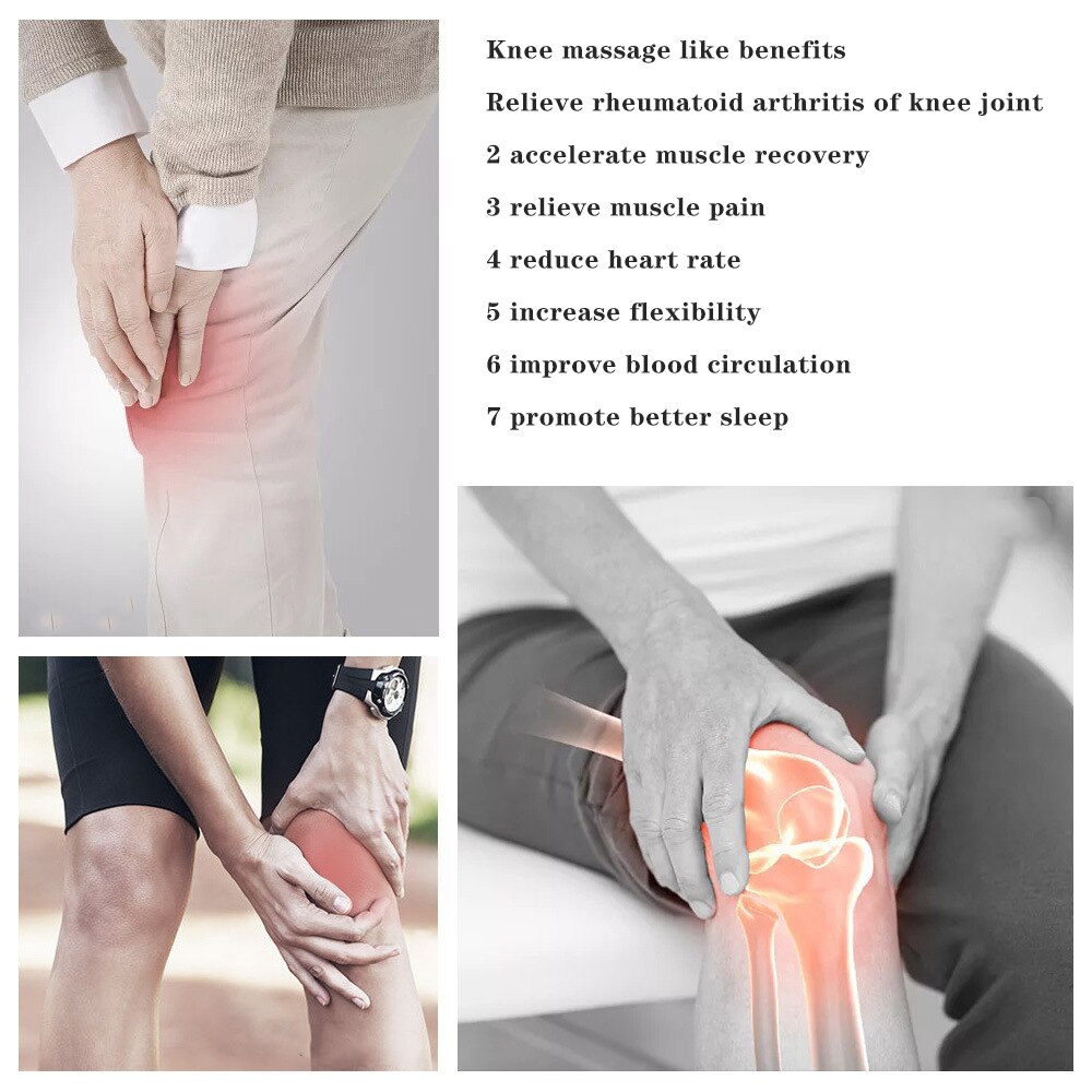 Electric Knee Massager Knee Joint Physiotherapy Heating Knee Pad Massager Knee Pad Vibration Massage Pain Relief Health Care