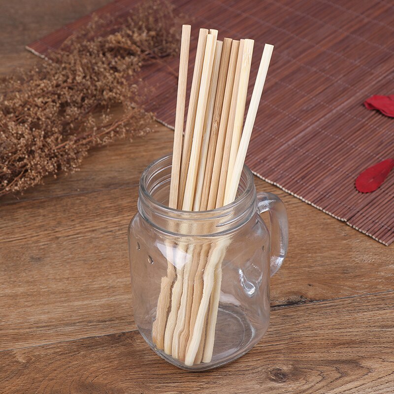 5Pcs/Set Bamboo Straw Reusable Straw 20cm Organic Bamboo Drinking Straws Natural Wood Straws For Party Birthday Wedding Bar Tool