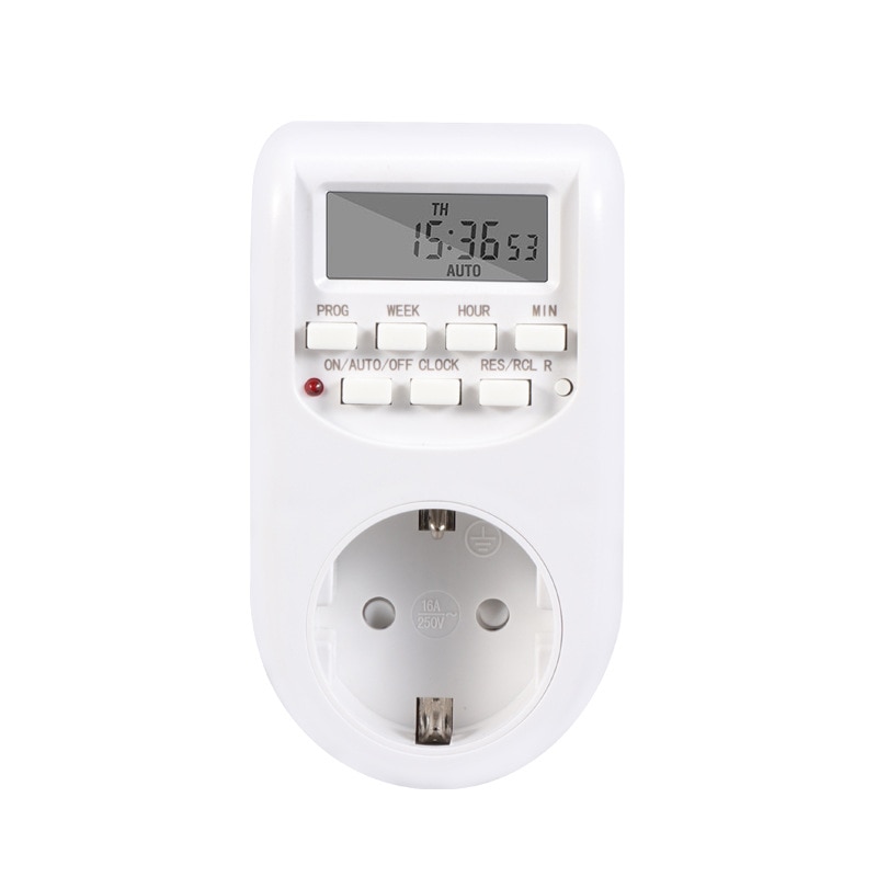 EU Plug Timer Adjustable Programmable Setting of Clock Digital Timer Switch Energy Saving Smart Power Socket