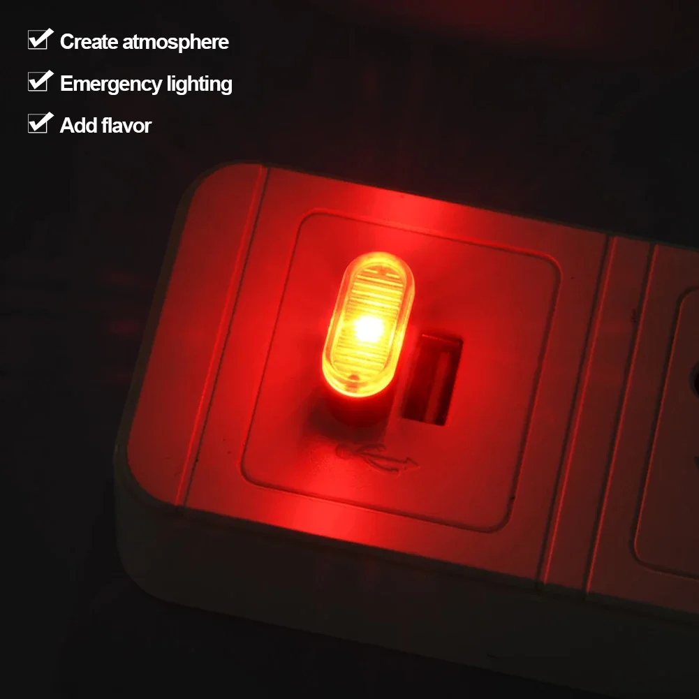 Usb ledet-billys auto interiør atmosfære lys dekorativ lampe nødbelysning pc auto fargerikt lys biltilbehør