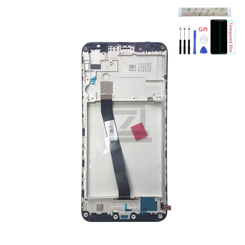 Dla Xiaomi Redmi 7A wyświetlacz LCD ekran dotykowy Digitizer montaż z ramą dla redmi 7a wyświetlacz wymiana naprawa części zamiennych