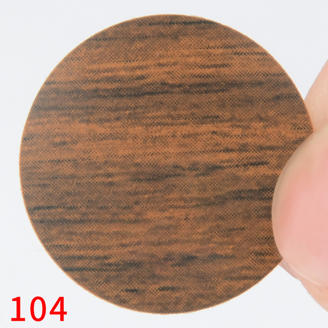 Lámina de PVC autoadhesiva para decoración de muebles, láminas de 21mm, tapas para cubrir tornillos, pegatinas, artesanía de madera, ornamento de armario de escritorio, 54 Uds./hoja: 104