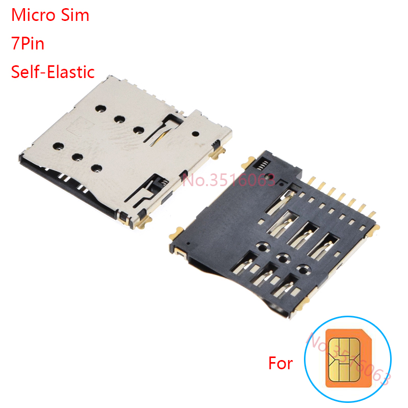 2/5/10Pcs Mini/Micro/Nano SD/Sim Card Holder 6/7/8/9/10Pin Sim Slot Socket Connector Push/Self-Elastic/Pop-Up/Clamshell/Pull-Out: Yellow / 5-9Pcs