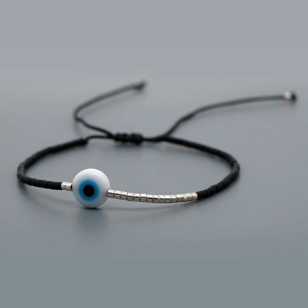 Miyuki Bracelet Men Evil Eye Bracelets For Women Boho Jewelry Bohemian Pulseras Mujer Moda Adjustable Handmade Rope