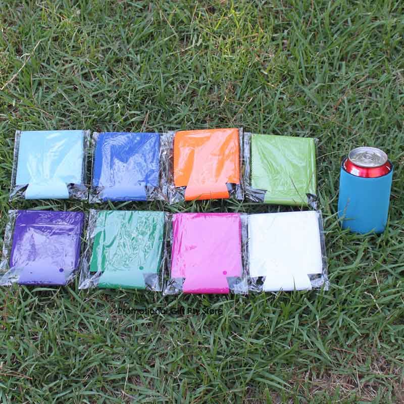 30pcs Mixed Color Beer Can Cover Wedding Neoprene Stubby Holder Beer Tin Can Picnic Cooler Bags Wedding Favor Decor