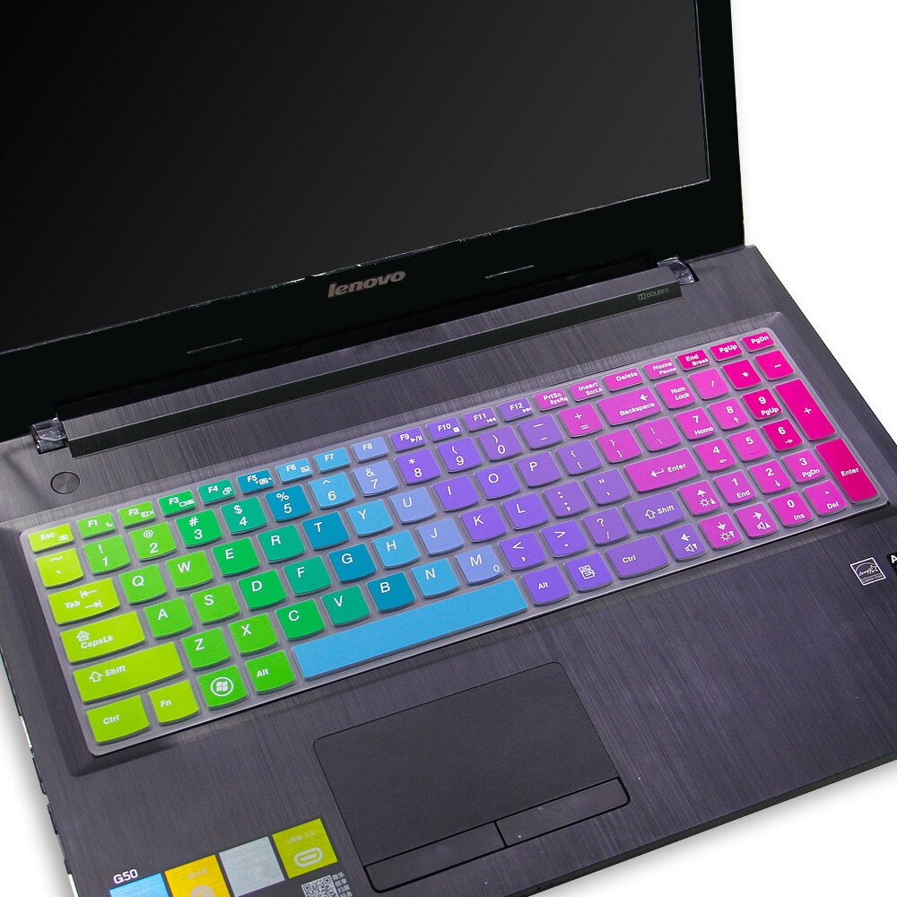 Silikon Tastatur Abdeckung Schutz für Lenovo Ideapad Z50 70 75 Z50-70 Z50-75 100-15 100-15IBY 100- 15IB B50-10 G700 G500 G505: Regenbogen