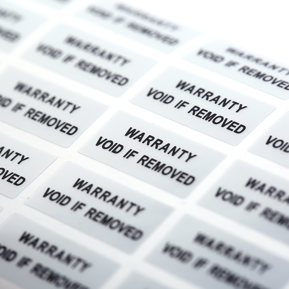 300 stks/partij Gedrukt Security Seals Verzegelde Garantie Void Labels Sticker Seals