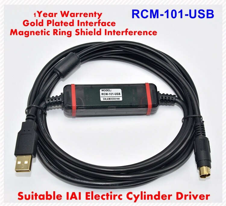 Cable de programación RCM-101-USB, adecuado para IAI, controlador de cilindro eléctrico ACON/PCON/SCON, Cable de depuración: Goldplated Interface