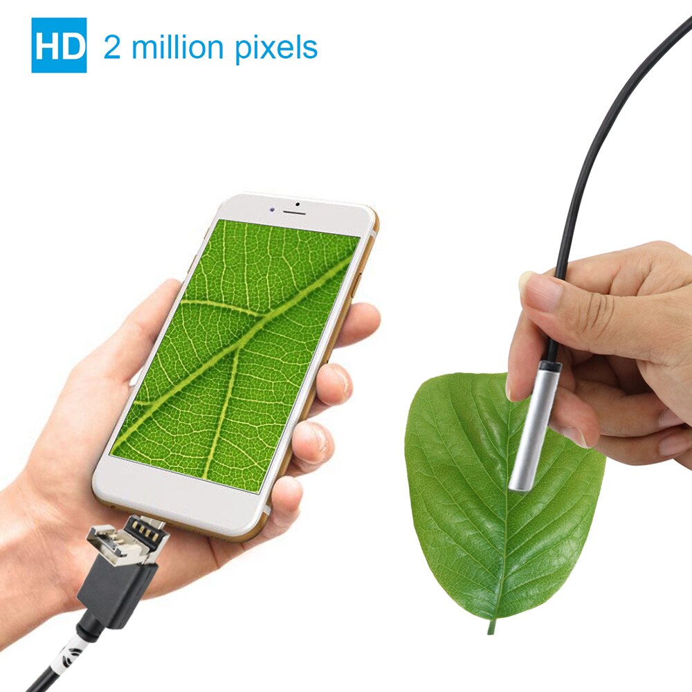 Caméra d'inspection endoscopique avec câble de 20M, USB 2.0, 3 en 1, étanche IP67